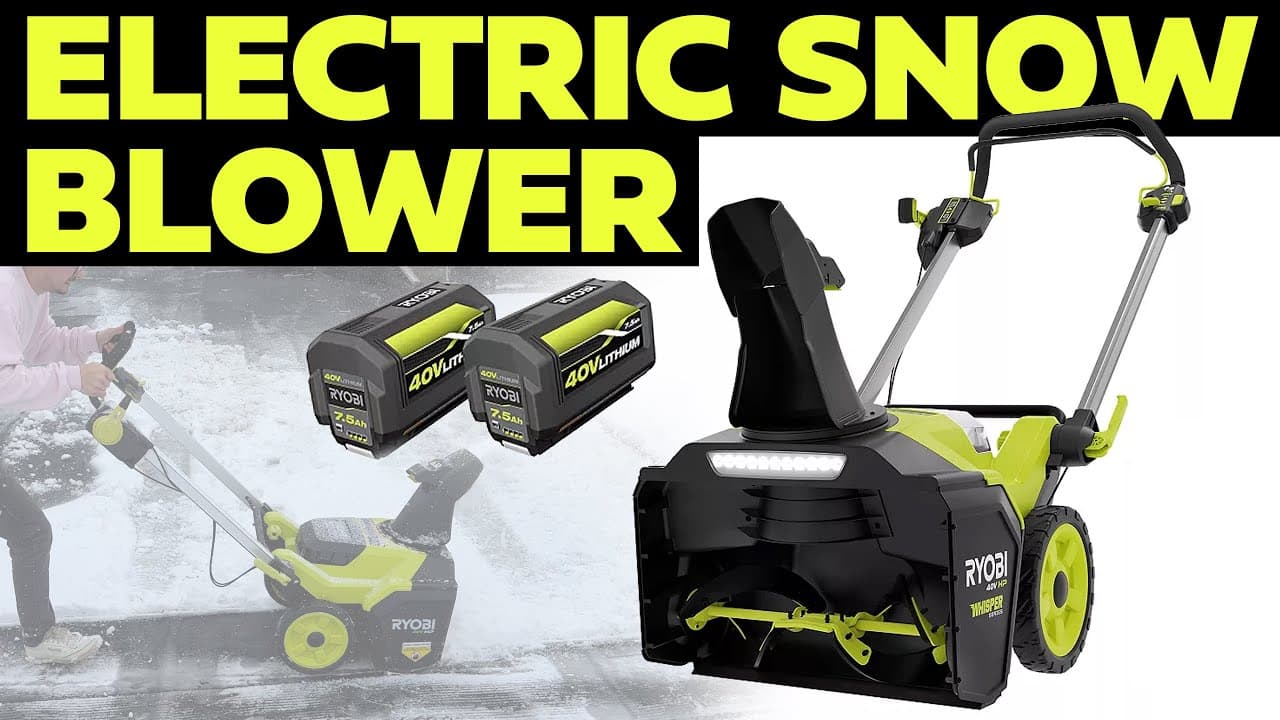 QUIETEST SNOWBLOWER! Ryobi Electric Snow Blower Unbox Review - 40V HP 21-inch