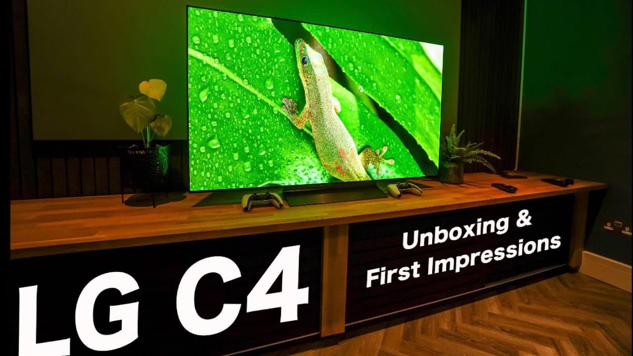 NEW LG evo C4 OLED Unboxing Set Up & First Impressions