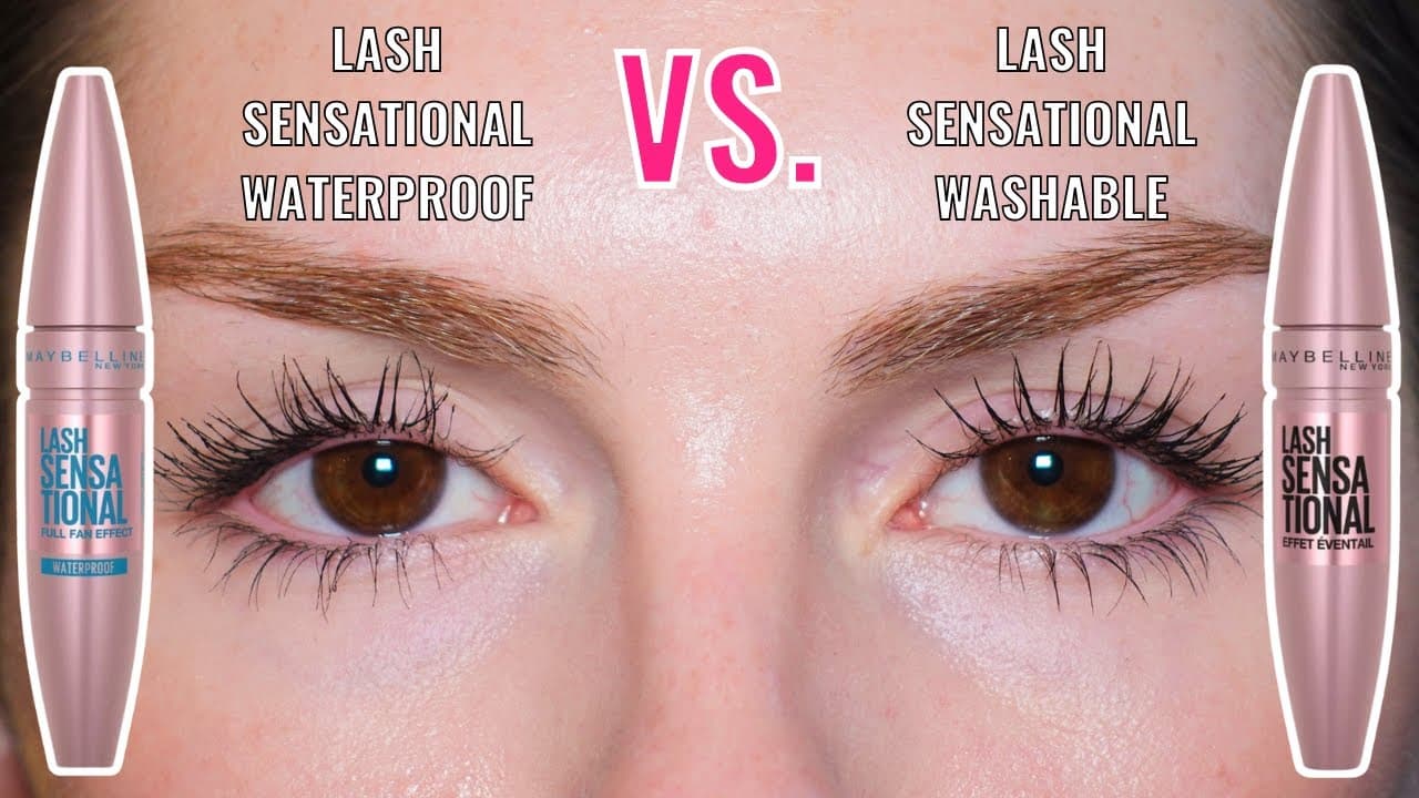 MAYBELLINE LASH SENSATIONAL WASHABLE VS WATERPROOF MASCARA | 8-HOUR WEAR TEST & COMPARISON