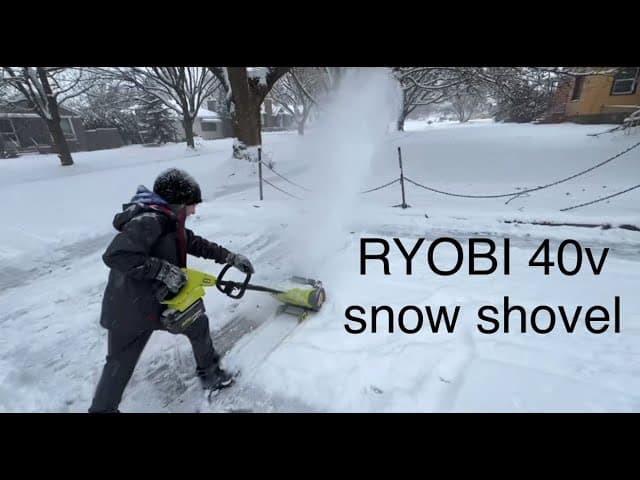 RYOBI 40v cordless snow shovel review and demo