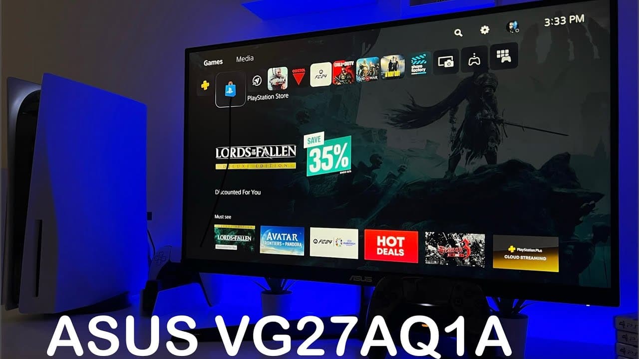 Detailed Review PS5 Best Budget monitor ASUS TUF Gaming 27" 2K HDR Monitor (VG27AQ1A). Part 2/2