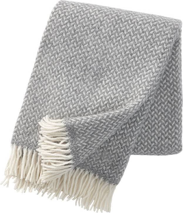 Klippan Yllefabrik Polka Filt Grå (130x200cm)