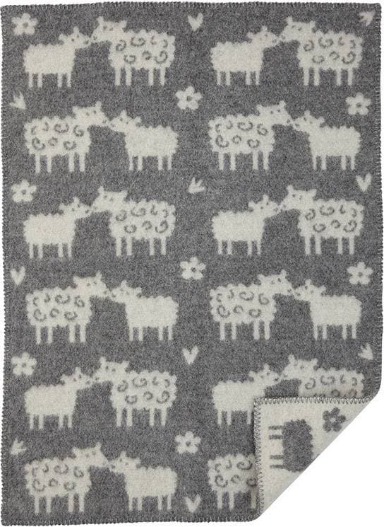 Klippan Yllefabrik Bää Filt Grå (65x90cm)