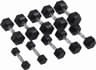 Master Fitness Rubber Chrome Hex Dumbbell 30kg
