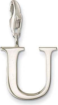 Thomas Sabo Charm Club Letter U Charm Pendant - Silver