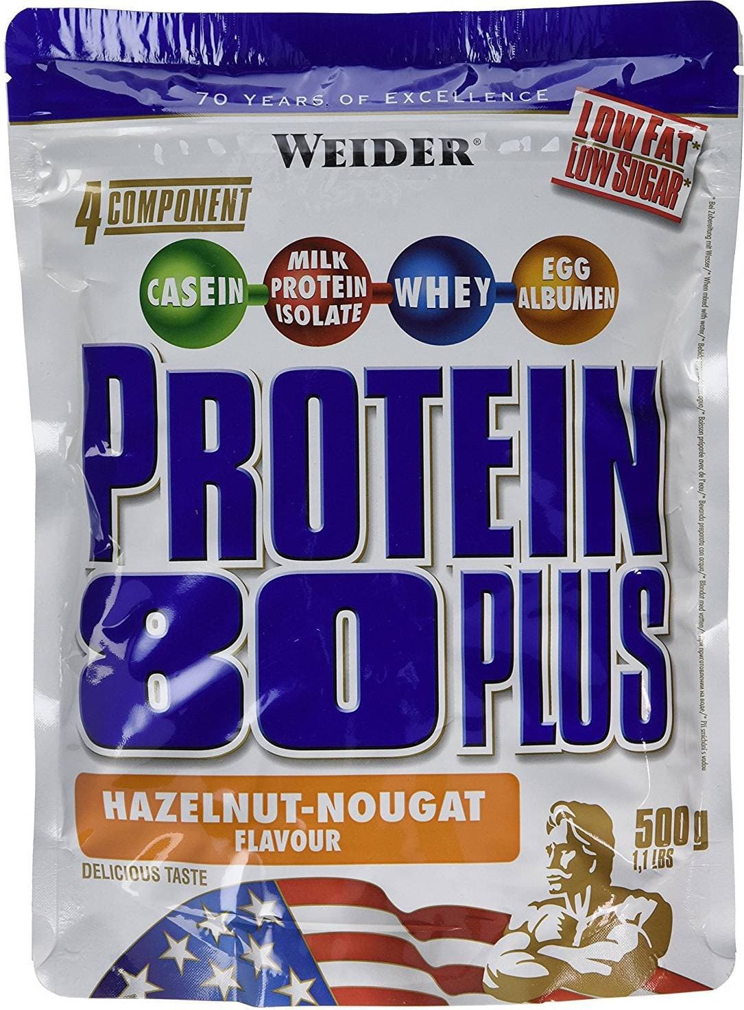 Weider Protein 80 Plus Hazelnut Nougat 500g