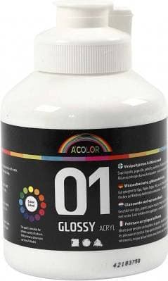A Color Acrylic Paint Glossy 01 White 500ml