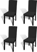 vidaXL 131419 4pcs (Black) Stolsöverdrag Svart