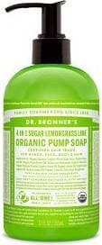 Dr. Bronners Organic Sugar Soap Lemongrass Lime 355ml