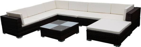 vidaXL 41260 Loungeset, 1 Bord inkl. 6 Soffor