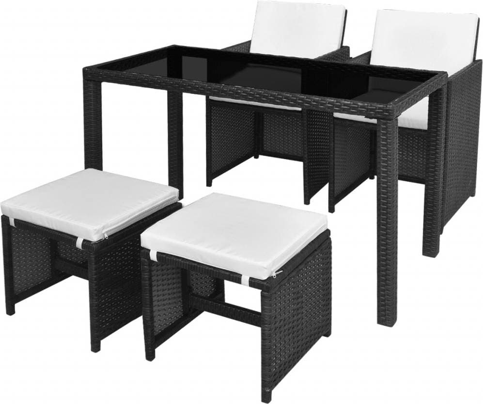 vidaXL 42521 Matgrupp, 1 Bord inkl. 2 Stolar