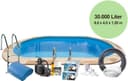 Swim & Fun Inground Pool Package 8x4x1.2m