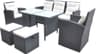 vidaXL 42643 Matgrupp, 1 Bord inkl. 2 Stolar & 1 Soffor