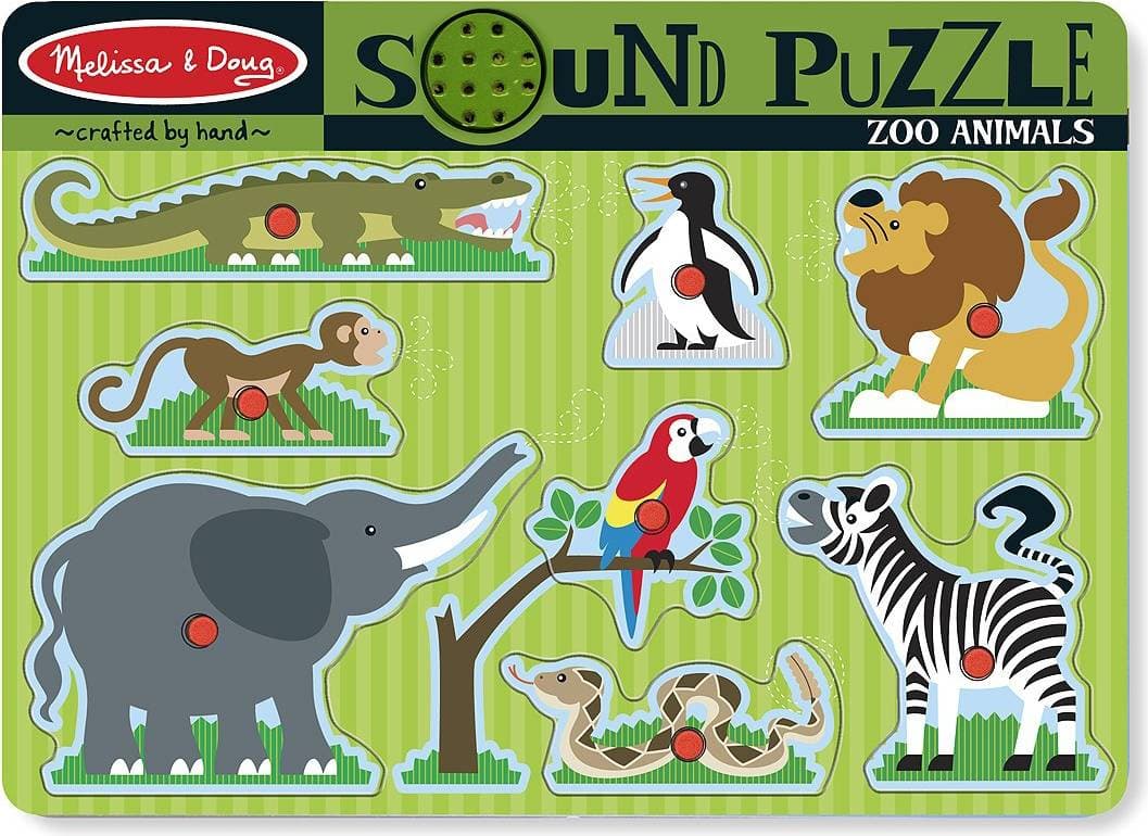 Melissa & Doug Zoo Animals Sound Puzzle 8 Pieces