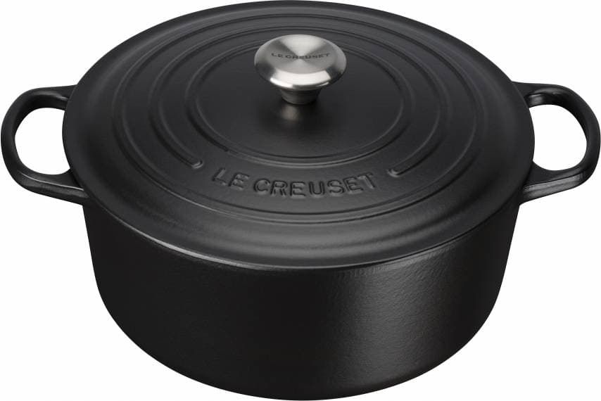 Le Creuset Matte Black Signature med lock 5.3 L 26 cm