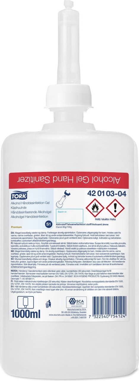 Tork Alcohol Gel Hand Sanitizer 1000ml