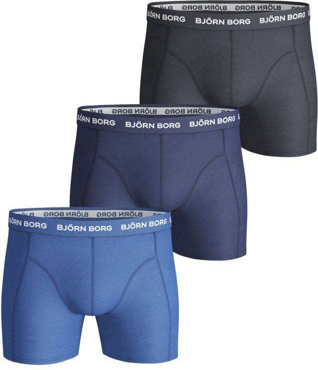 Björn Borg Solid Essential Shorts 3-pack - Blue