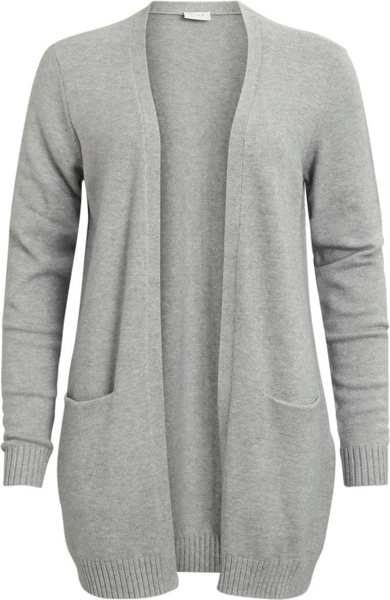 Vila Basic Knitted Cardigan - Grey/Light Grey Melange