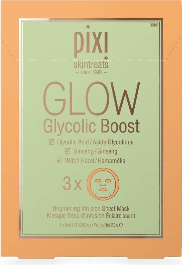 Pixi Glow Glycolic Boost Sheet Mask 3-pack