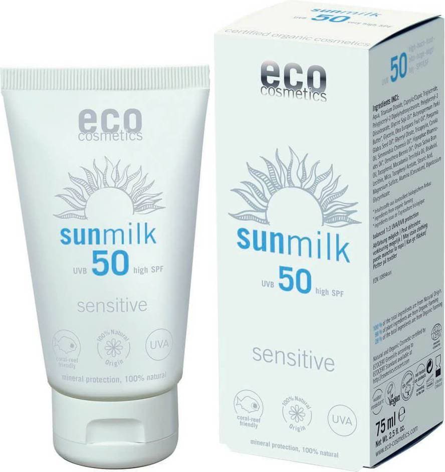 Eco Cosmetics Sun Milk Sensitive SPF50 75ml