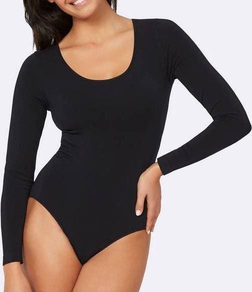 Boody Long Sleeve Bodysuit - Black