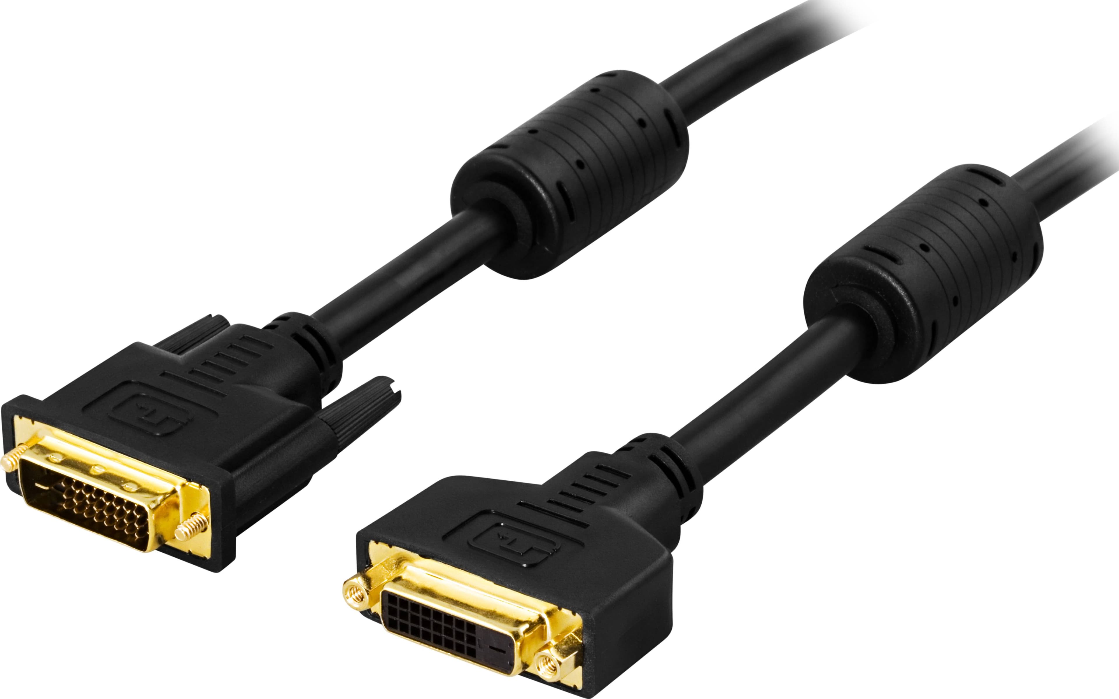 Deltaco DVI-D - DVI-D Dual Link M-F 2m