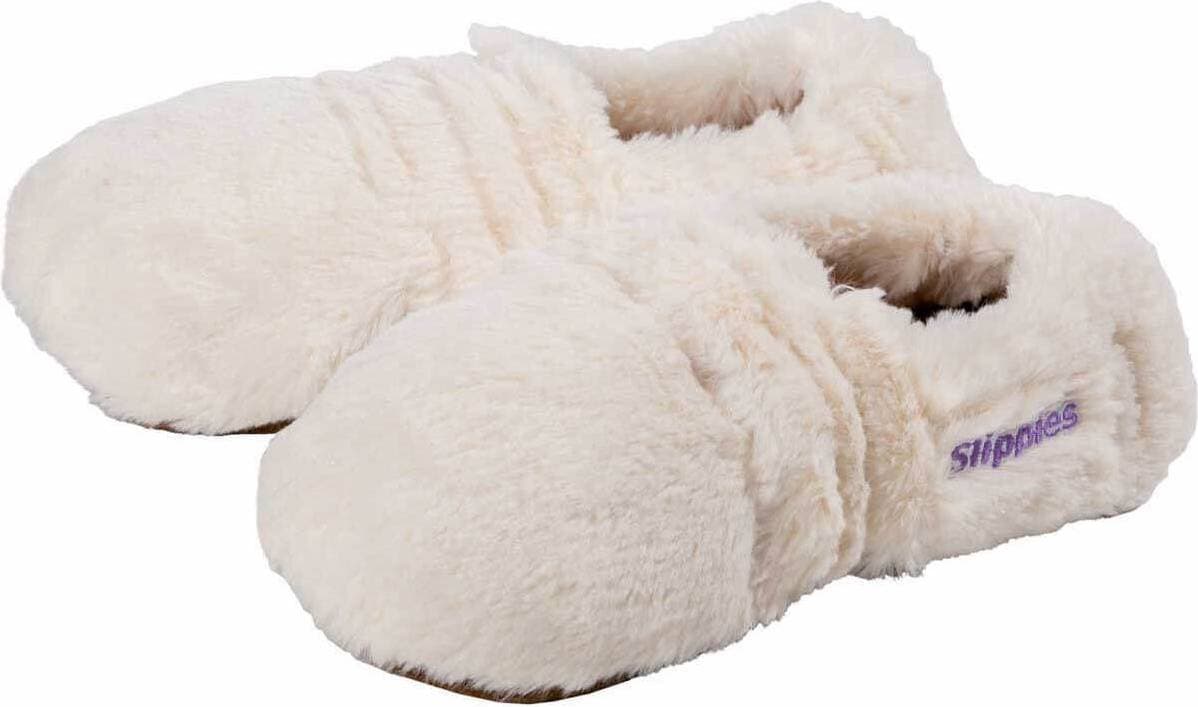Warmies Slippies Deluxe Creme Plush