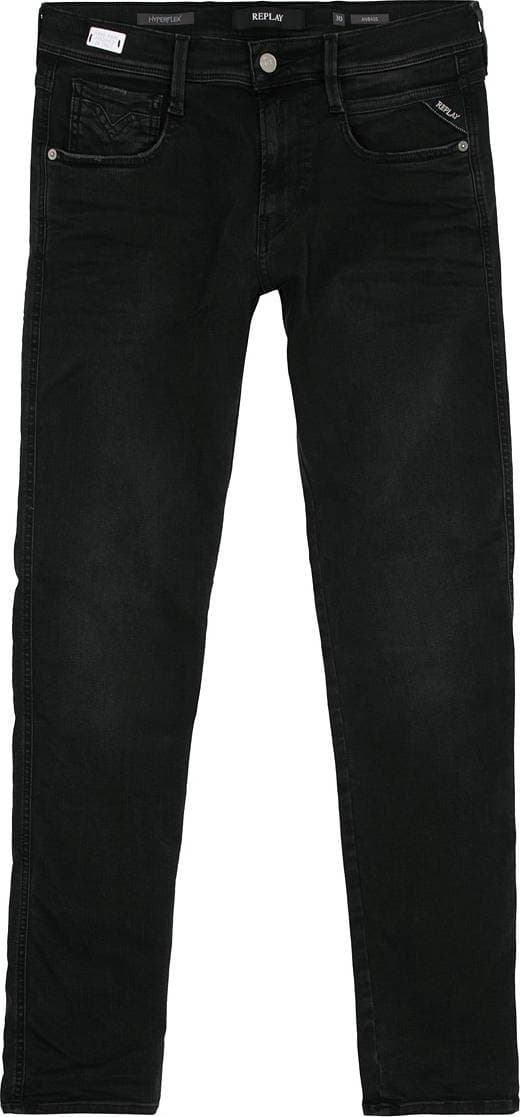 Replay Slim Fit Anbass Hyperflex Clouds Jeans - Black
