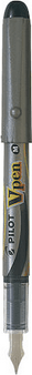 Pilot V Pen Silver Fountain Pen Black Medium Nib