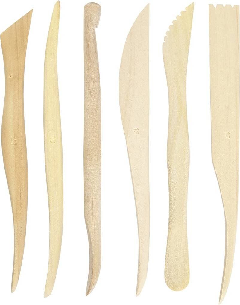 Creativ Company Wooden Modelling Tool 6-pack