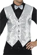 Smiffys Sequin Waistcoat Silver