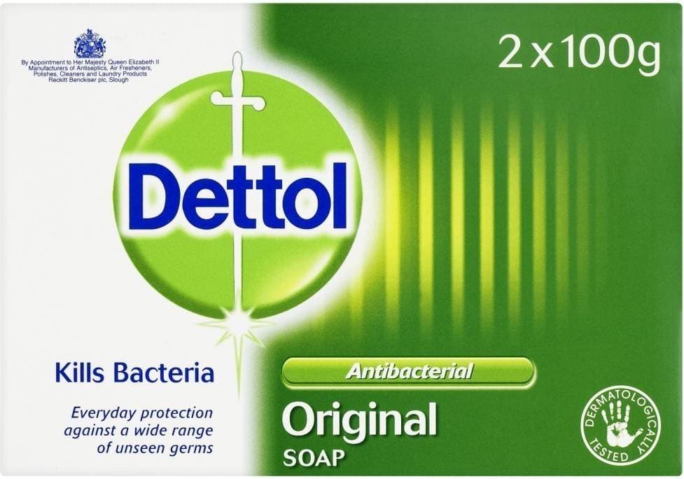 Dettol Antibacterial Original Bar Soap 100g 2-pack