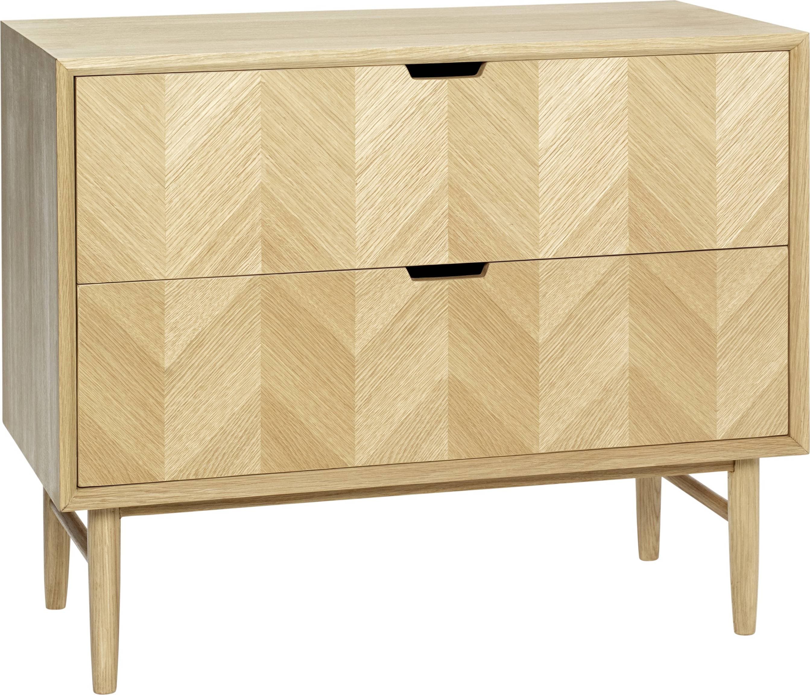 Hübsch Herringbone Nature Oak Byrå 80x65cm