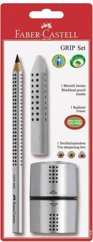 Faber-Castell Jumbo Grip Silver set