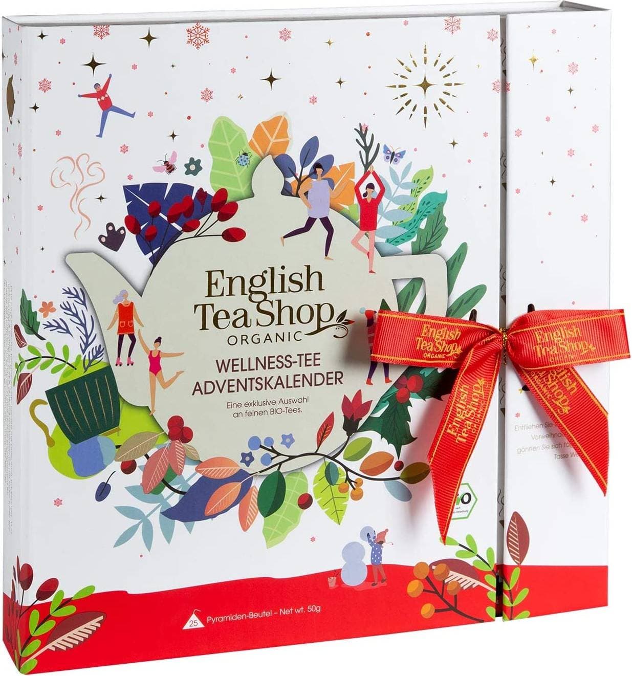 English Tea Shop Book Style White Adventskalender