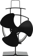 vidaXL Heat Powered Stove Fan 3 Blades Black