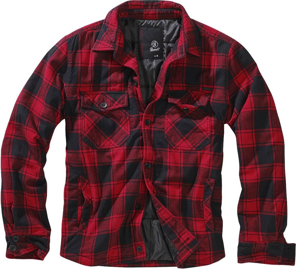 Brandit Lumber Jacket - Black/Red