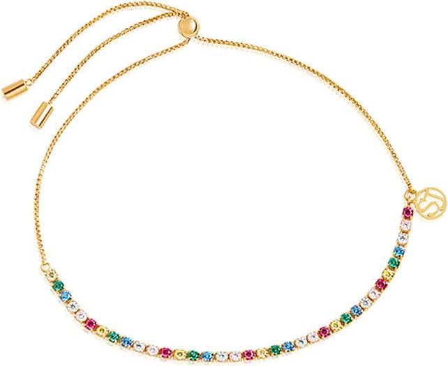 Sif Jakobs Ellera Tennis Bracelet - Gold/Multicolour