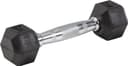 Master Fitness Rubber Chrome Hex Dumbbell 1kg