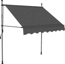vidaXL Manual Retractable Markis with LED 200x120cm
