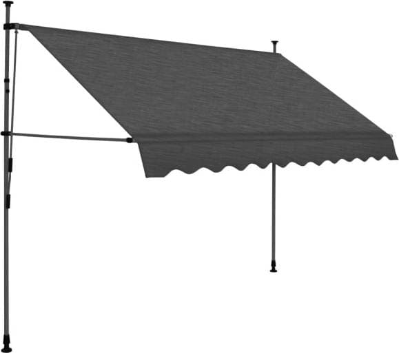 vidaXL Manual Retractable Markis with LED 250x120cm