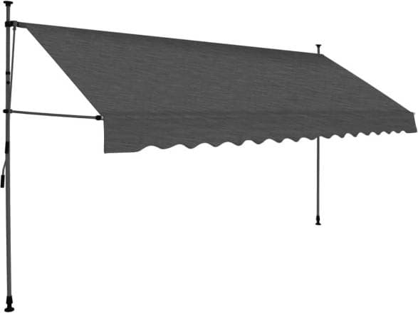 vidaXL Manual Retractable Markis with LED 350x120cm
