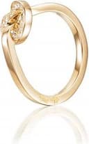 Efva Attling Love Knot & Stars Ring - Gold/Diamonds