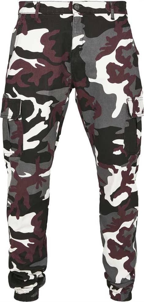 Urban Classics Camo Cargo Jogging Pants 2.0 - Wine Camo