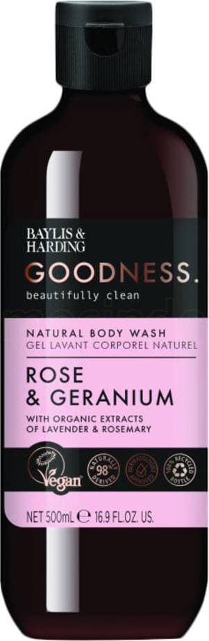 Baylis & Harding Goodness Body Wash Rose & Geranium 500ml