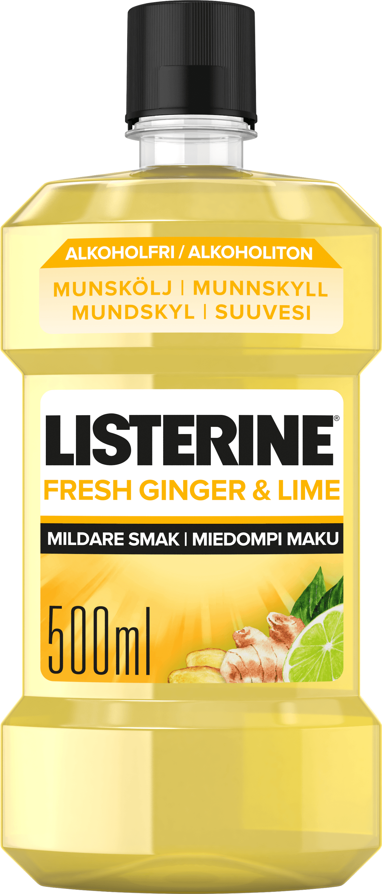 Listerine Fresh Milder Taste Ginger & Lime 500ml