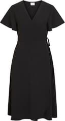 Vila Short Sleeved Wrap Dress - Black