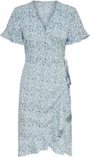 Only Olivia Wrapped Dress - Blue/Dusk Blue