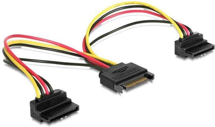 DeLock Angled SATA-2SATA M-F 0.2m
