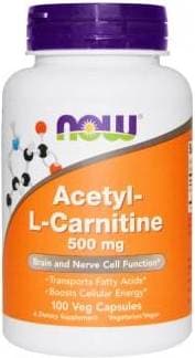 NOW Acetyl-L-Carnitine 500mg 100 st